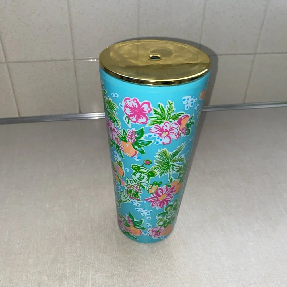 Lilly Pulitzer Disney Tumbler‎ Cup Mickey Minnie Mouse Ibiza Lilly Loves Disney